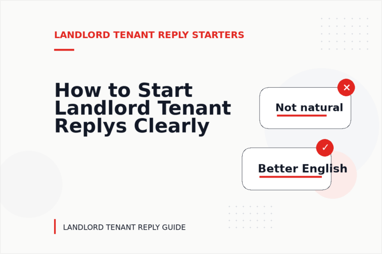 How to Start Landlord Tenant Replys Clearly
