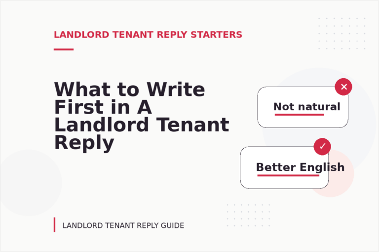 What to Write First in A Landlord Tenant Reply