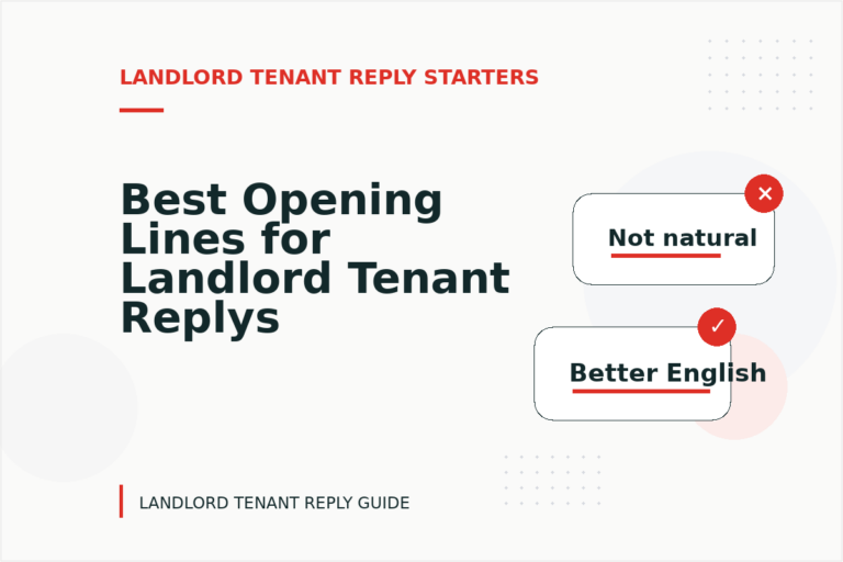 Best Opening Lines for Landlord Tenant Replys