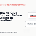 How to Give Context Before Asking in Landlord Tenant Reply English