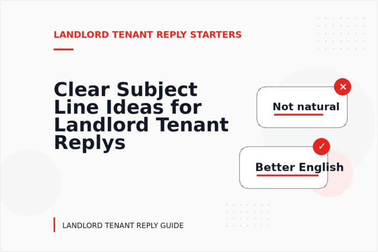 Clear Subject Line Ideas for Landlord Tenant Replys Clear Subject Line Ideas for Landlord Tenant Replys