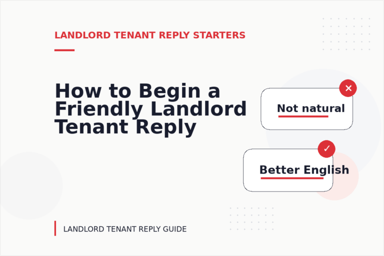 How to Begin a Friendly Landlord Tenant Reply How to Begin a Friendly Landlord Tenant Reply