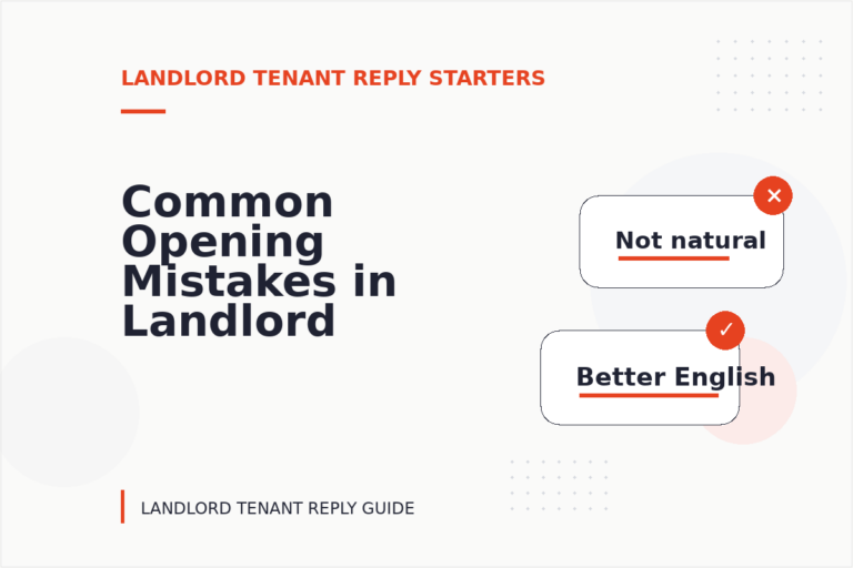 Common Opening Mistakes in Landlord Tenant Replys Common Opening Mistakes in Landlord Tenant Replys