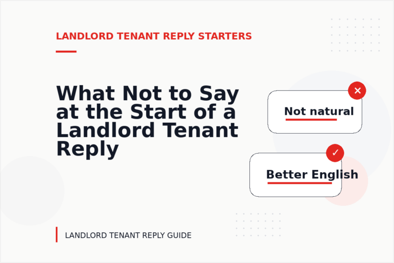 What Not to Say at the Start of a Landlord Tenant Reply What Not to Say at the Start of a Landlord Tenant Reply