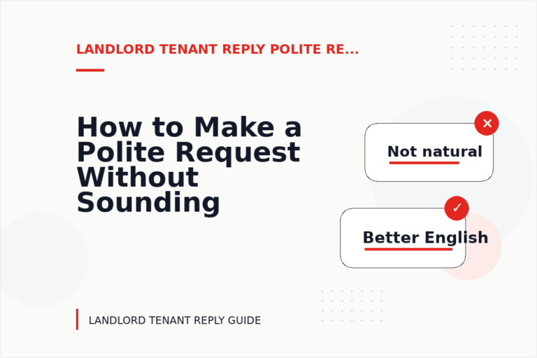 How to Make a Polite Request Without Sounding Demanding in Landlord Tenant Reply English