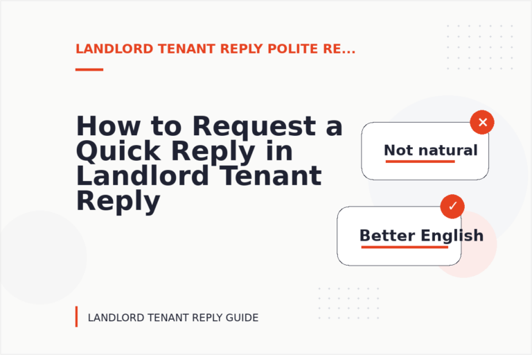 How to Request a Quick Reply in Landlord Tenant Reply English How to Request a Quick Reply in Landlord Tenant Reply English