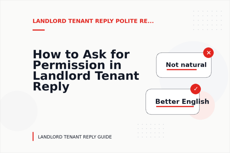 How to Ask for Permission in Landlord Tenant Reply English