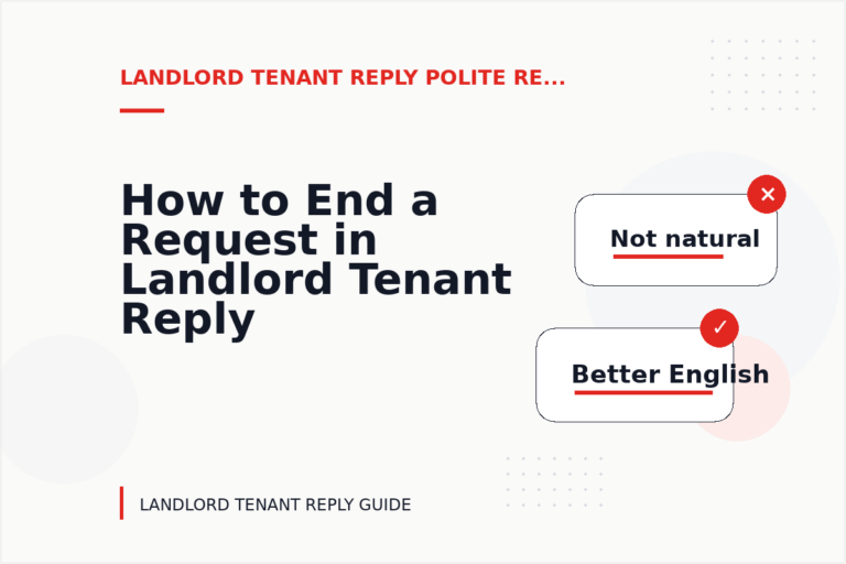 How to End a Request in Landlord Tenant Reply English
