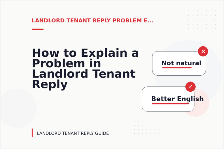 How to Explain a Problem in Landlord Tenant Reply English How to Explain a Problem in Landlord Tenant Reply English