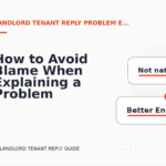 How to Avoid Blame When Explaining a Problem in Landlord Tenant Reply English