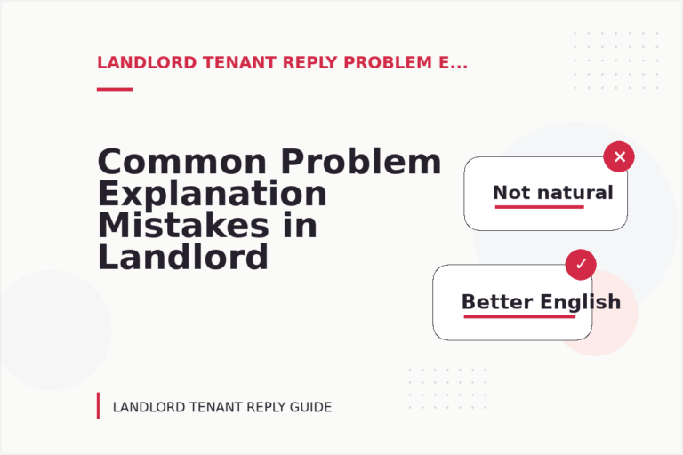 Common Problem Explanation Mistakes in Landlord Tenant Reply English Common Problem Explanation Mistakes in Landlord Tenant Reply English