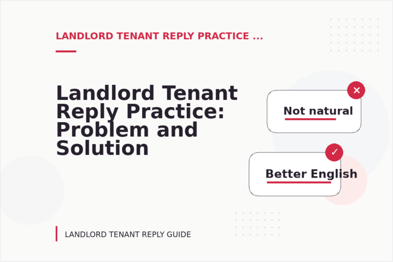 Landlord Tenant Reply Practice: Problem and Solution Replies Landlord Tenant Reply Practice: Problem and Solution Replies