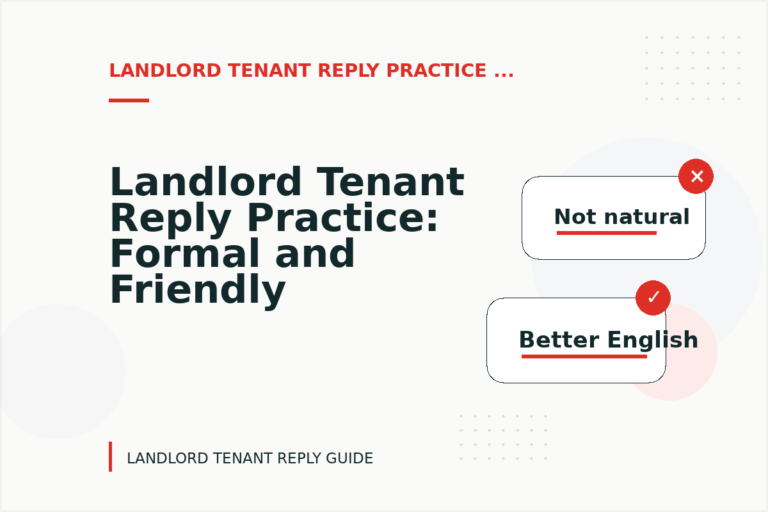 Landlord Tenant Reply Practice: Formal and Friendly Versions
