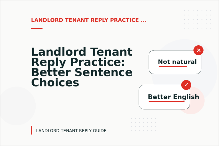 Landlord Tenant Reply Practice: Better Sentence Choices Landlord Tenant Reply Practice: Better Sentence Choices