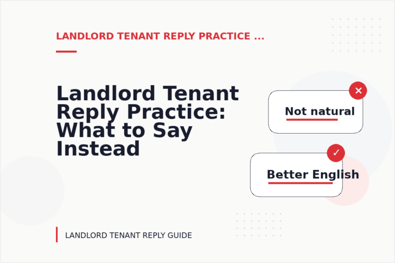 Landlord Tenant Reply Practice: What to Say Instead