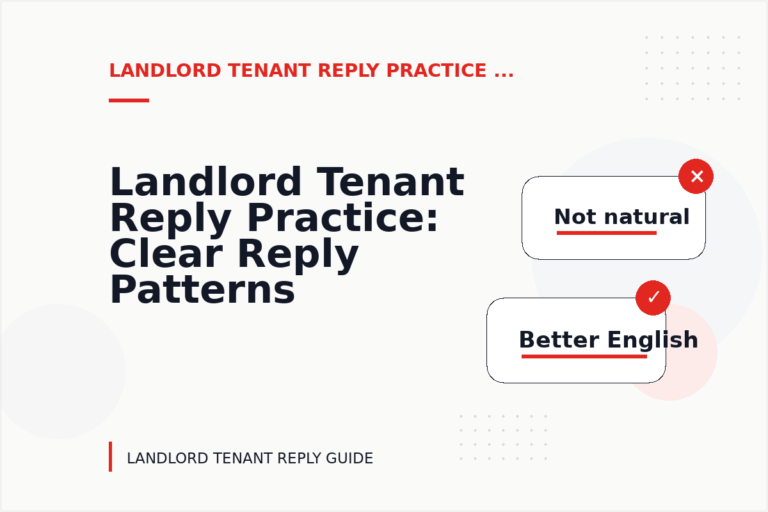 Landlord Tenant Reply Practice: Clear Reply Patterns Landlord Tenant Reply Practice: Clear Reply Patterns