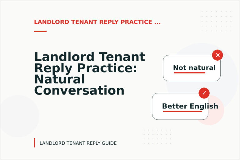 Landlord Tenant Reply Practice: Natural Conversation Lines