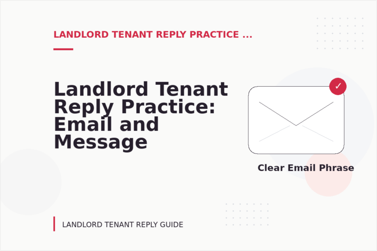 Landlord Tenant Reply Practice: Email and Message Examples