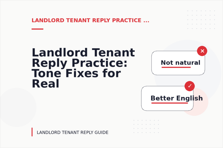 Landlord Tenant Reply Practice: Tone Fixes for Real Situations Landlord Tenant Reply Practice: Tone Fixes for Real Situations