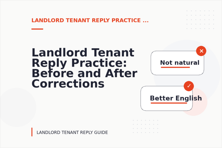 Landlord Tenant Reply Practice: Before and After Corrections