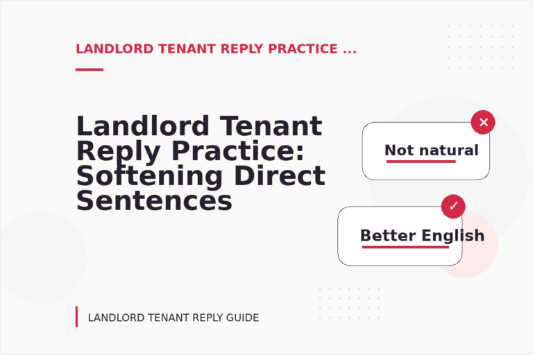 Landlord Tenant Reply Practice: Softening Direct Sentences