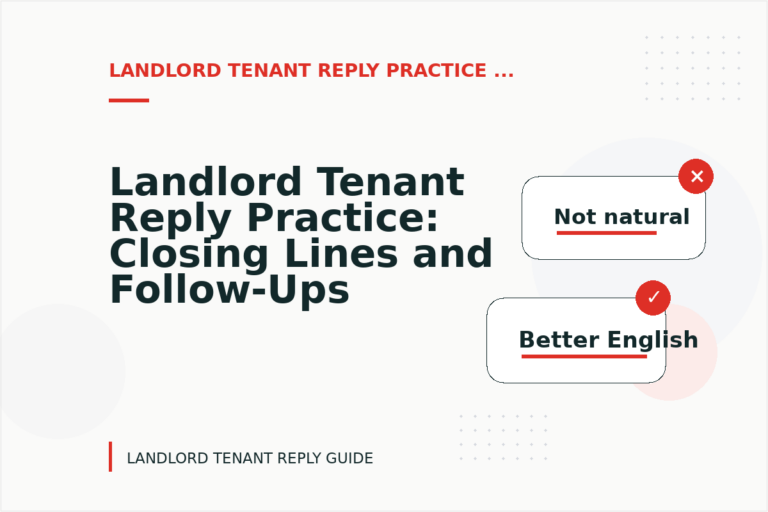 Landlord Tenant Reply Practice: Closing Lines and Follow-Ups